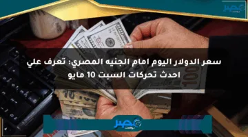 سعر الدولار اليوم أمام الجنيه المصري: تعرف على أحدث تحركات السبت 10 مايو